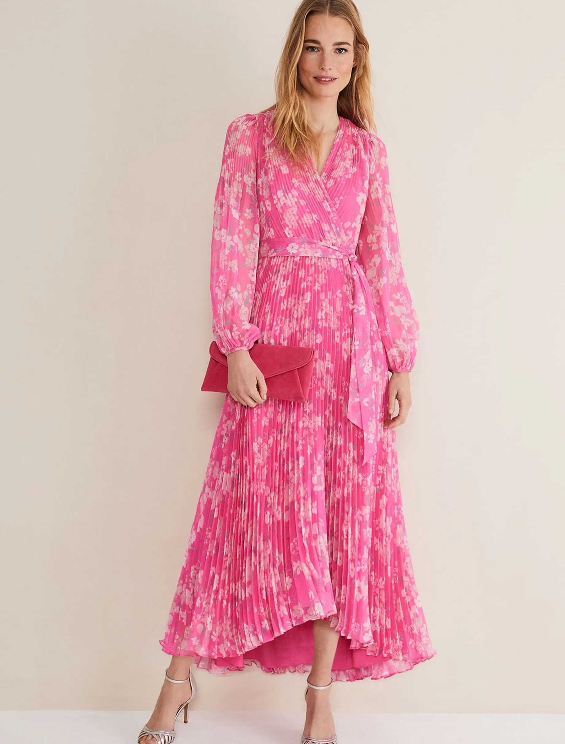 Hayley Floral Pleated Maxi Dress
