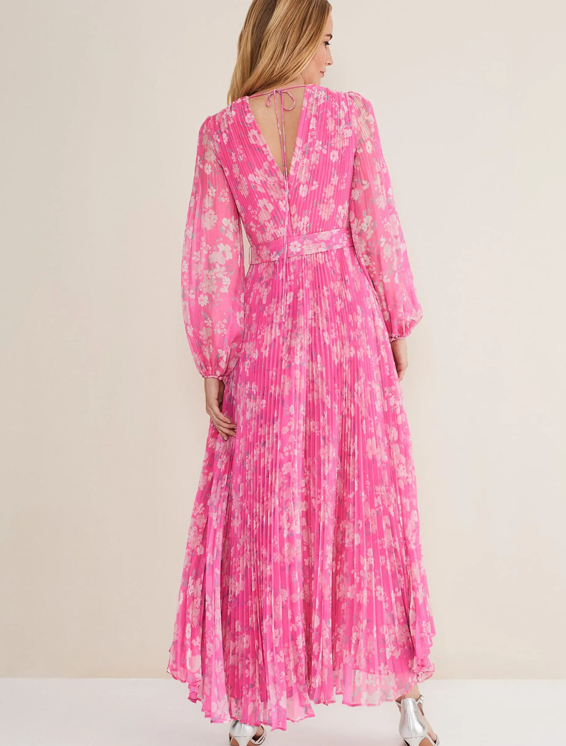 Hayley Floral Pleated Maxi Dress
