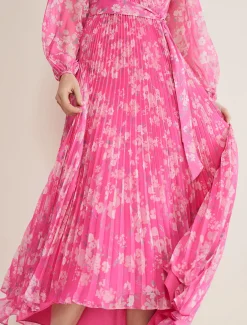 Hayley Floral Pleated Maxi Dress