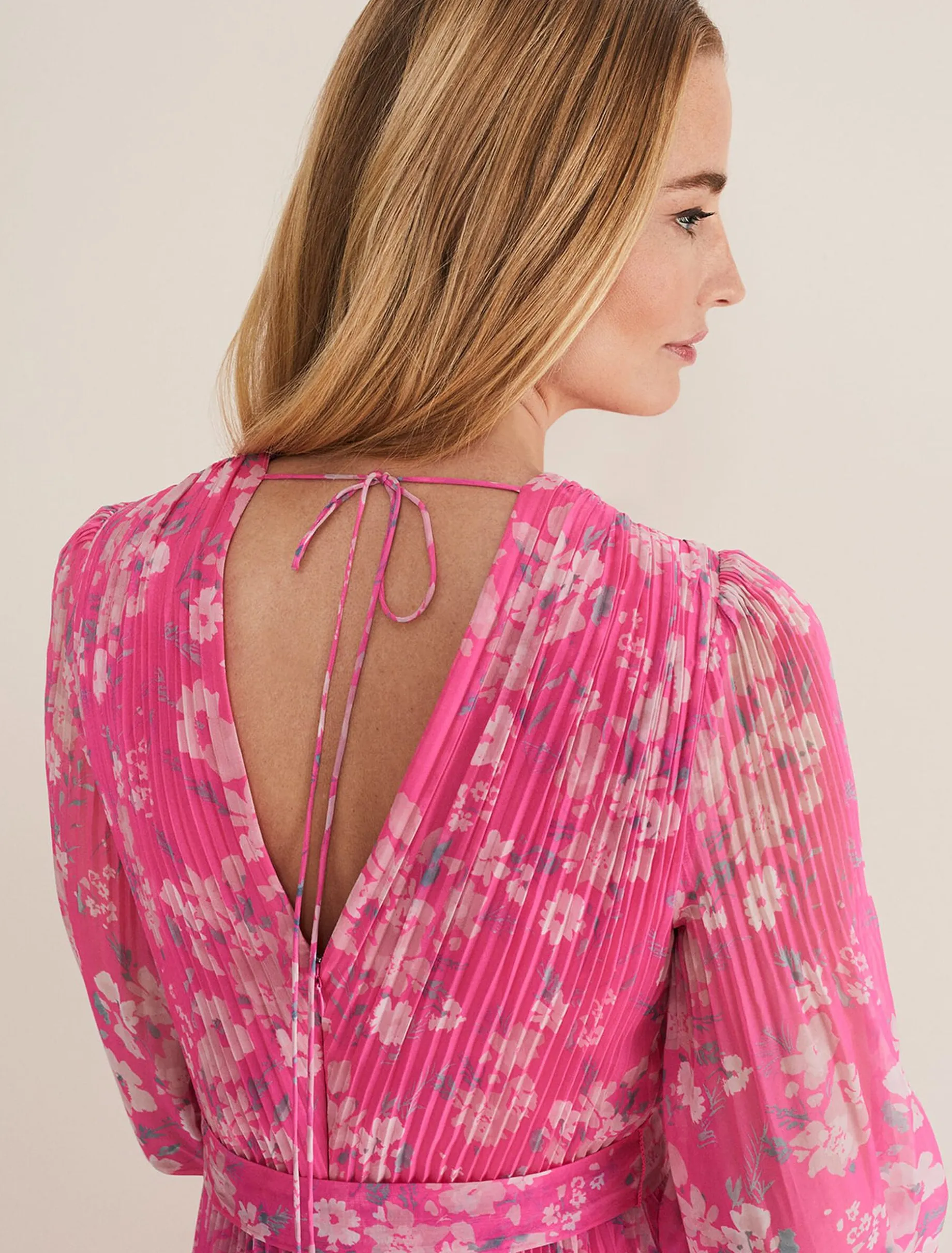 Hayley Floral Pleated Maxi Dress