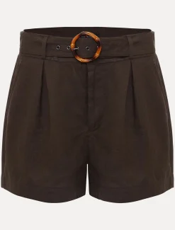 Hazel Belted Linen Short