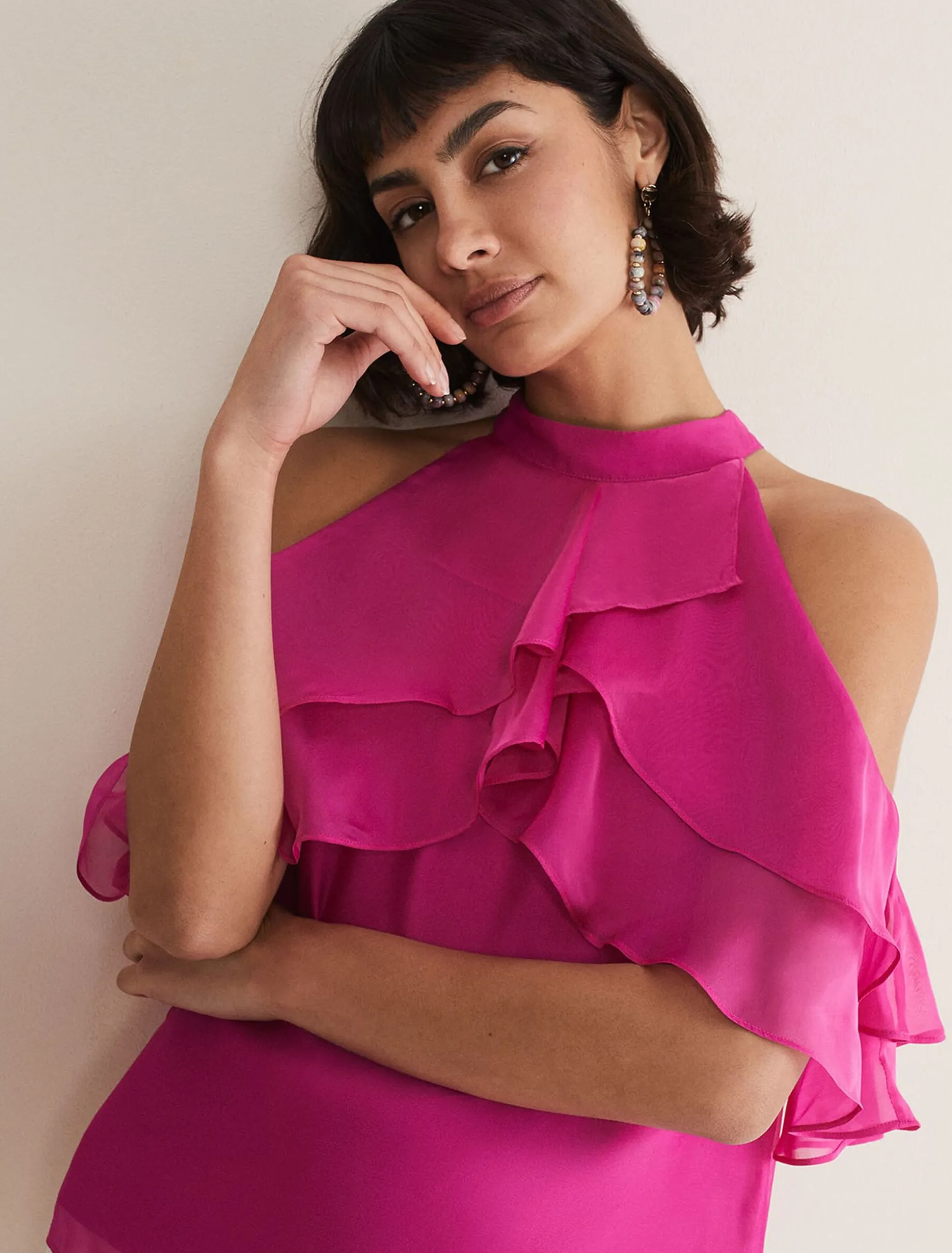 Heather Ruffled Top