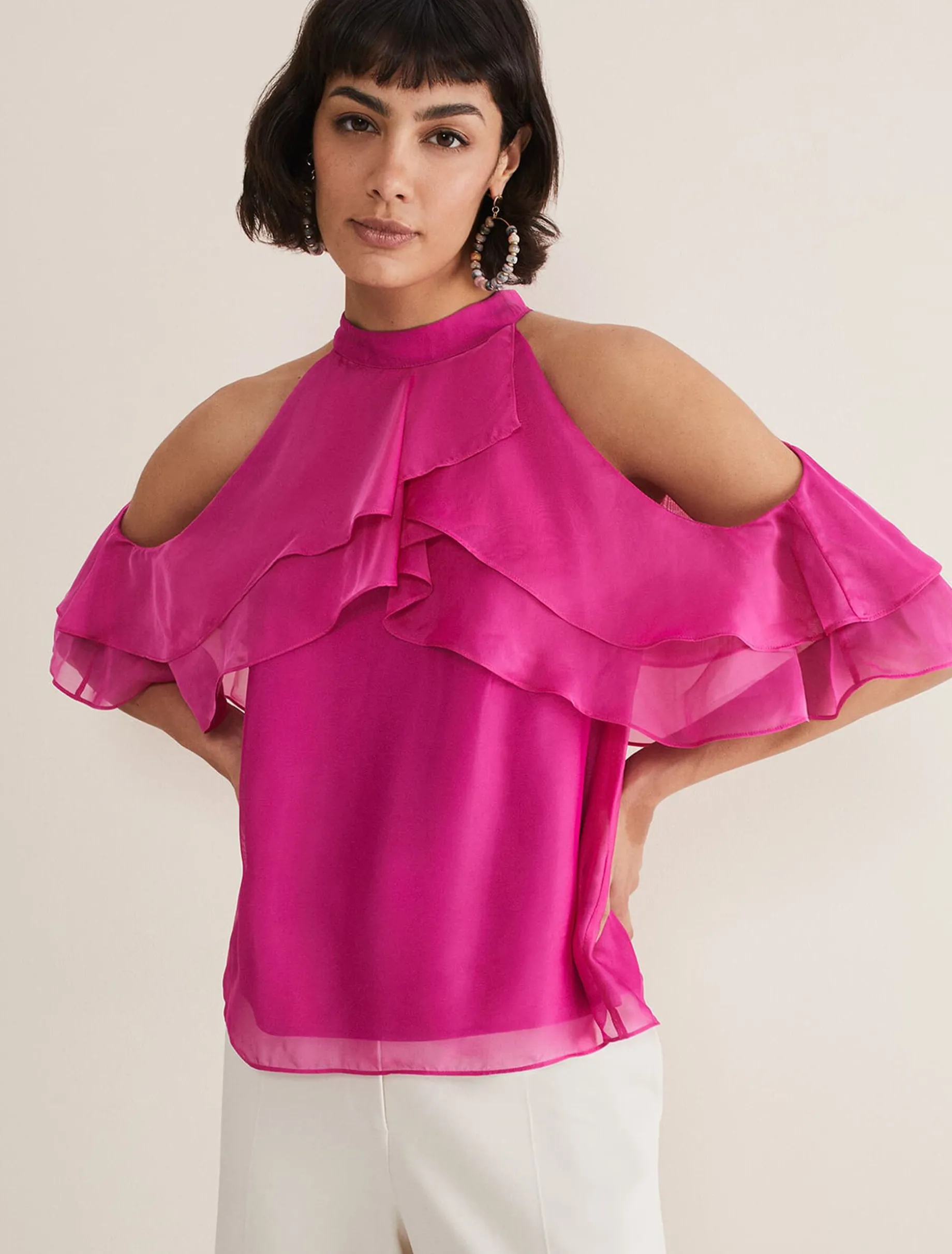 Heather Ruffled Top