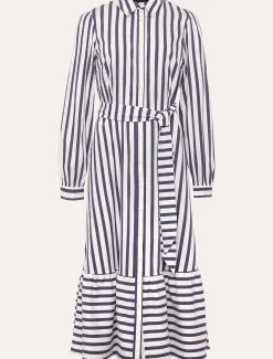 Henley Striped Midaxi Dress