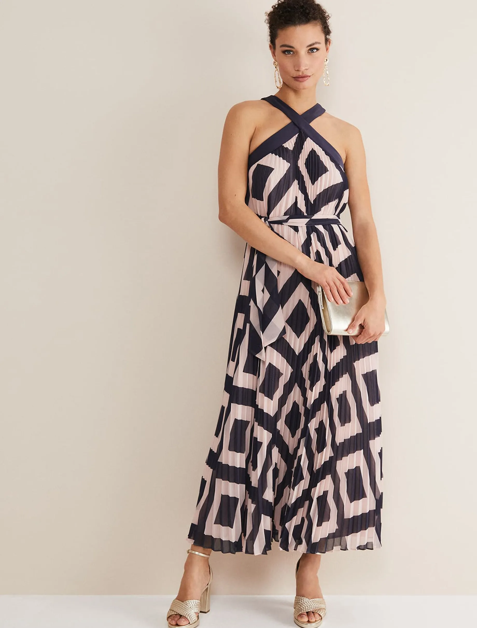 Hestia Diamond Trapeze Maxi Dress