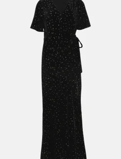 Holly Velvet Star Wrap Maxi Dress