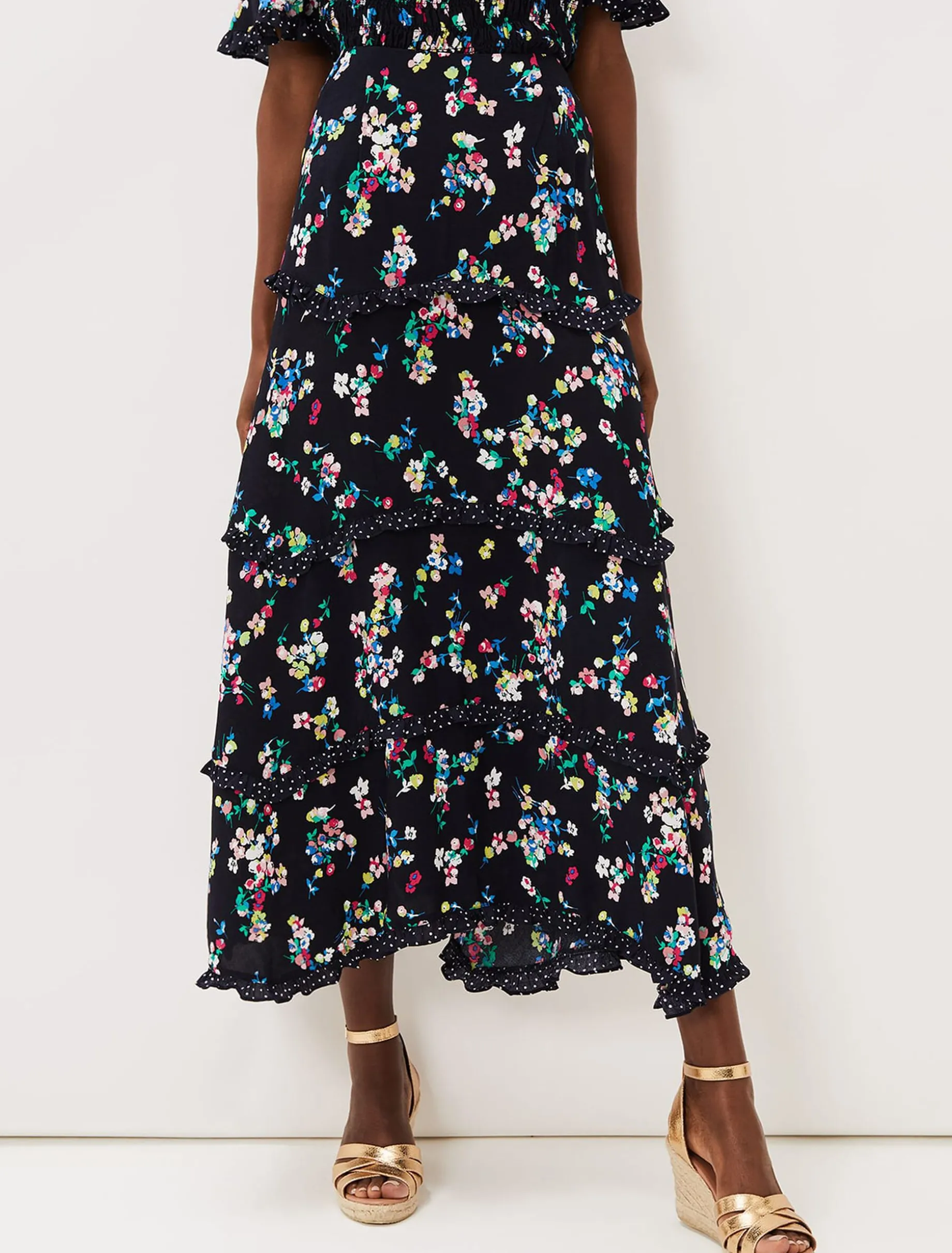 Hudson Floral Tiered Co-Ord Skirt