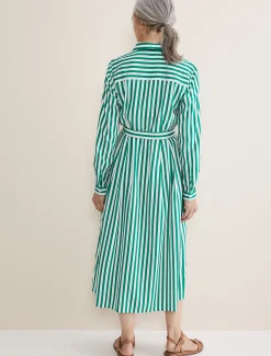 Ida Stripe Shirt Midi Dress