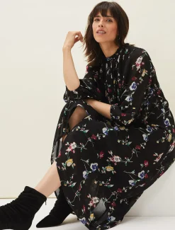 Imara Floral Print Midaxi Dress