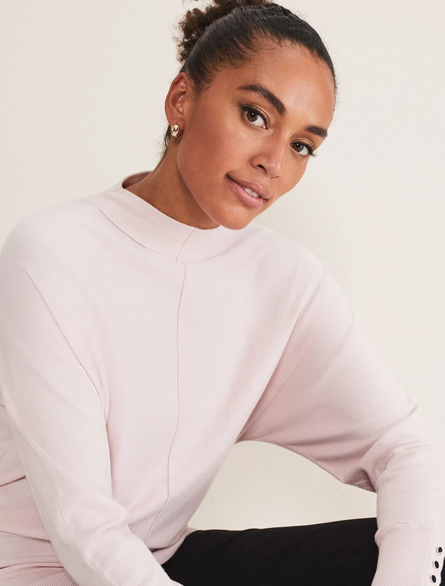 Indigo Button Cuff Easy Knit