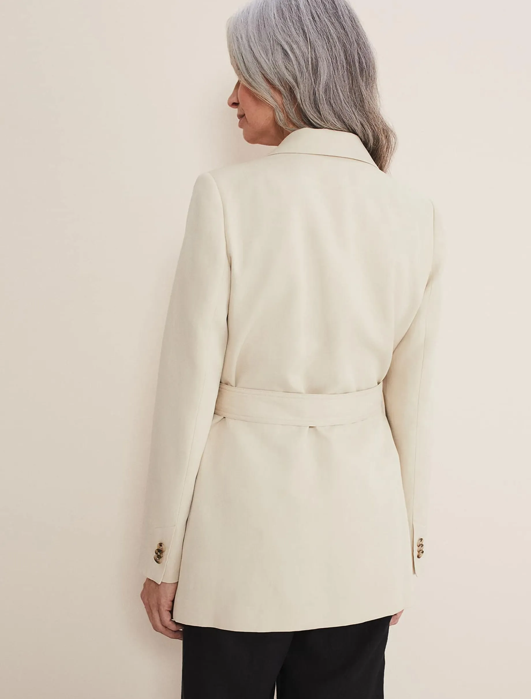 Inessa Linen Belted Blazer