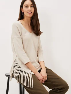 Inga Tassle Asymmetric Knit Jumper