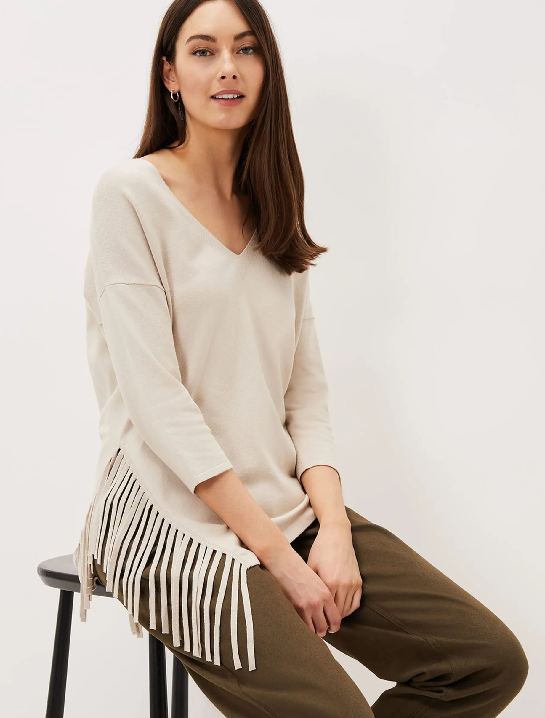 Inga Tassle Asymmetric Knit Jumper