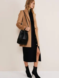 Irina Ribbed Button Detail Knit Skirt