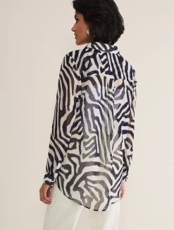 Isabella Printed Zebra Blouse