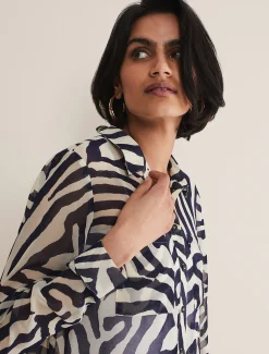 Isabella Printed Zebra Blouse