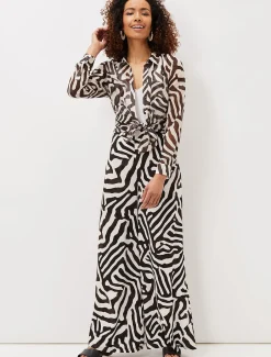 Isabelle Zebra Print Wide Leg Trouser