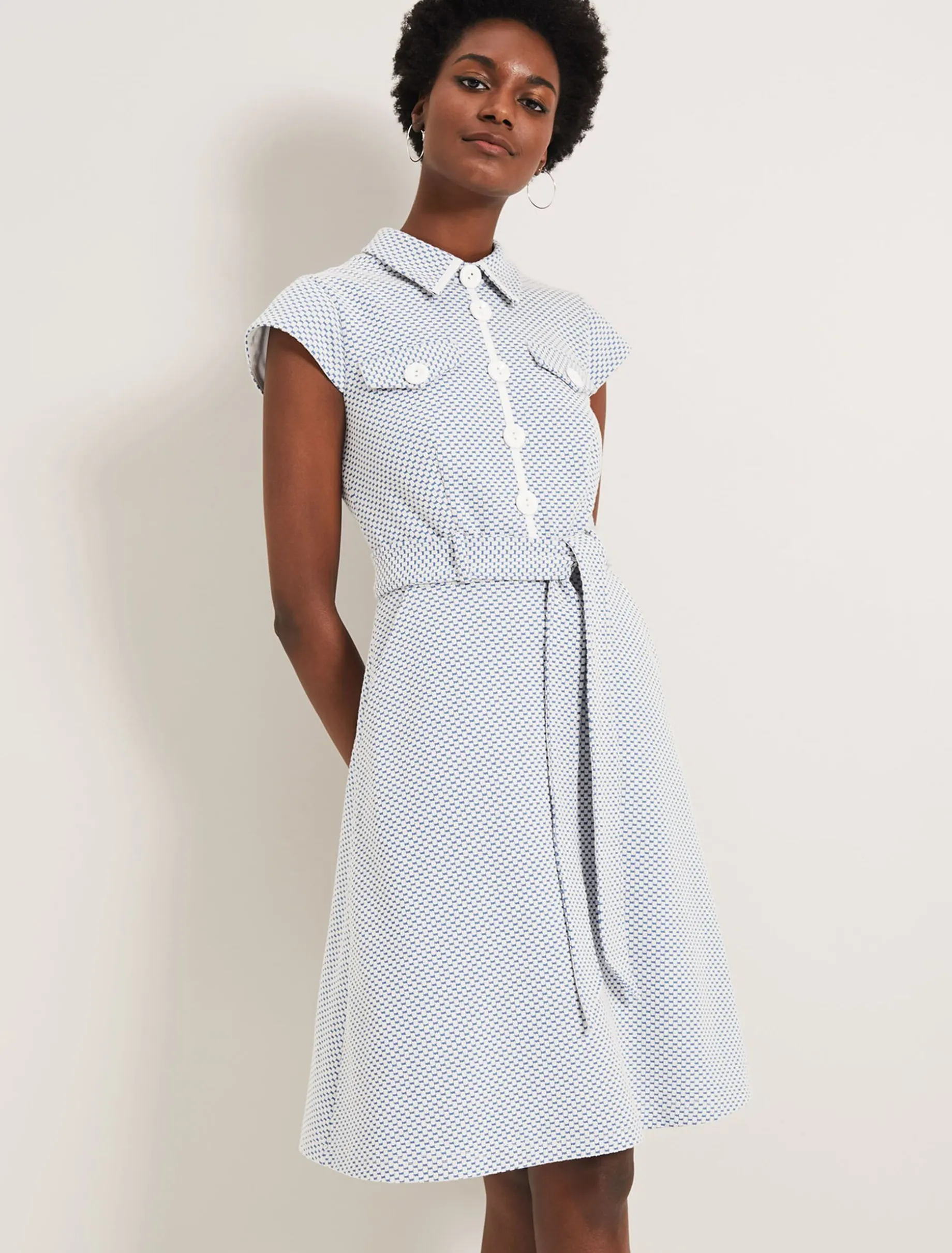 Issie Textured Check Dress
