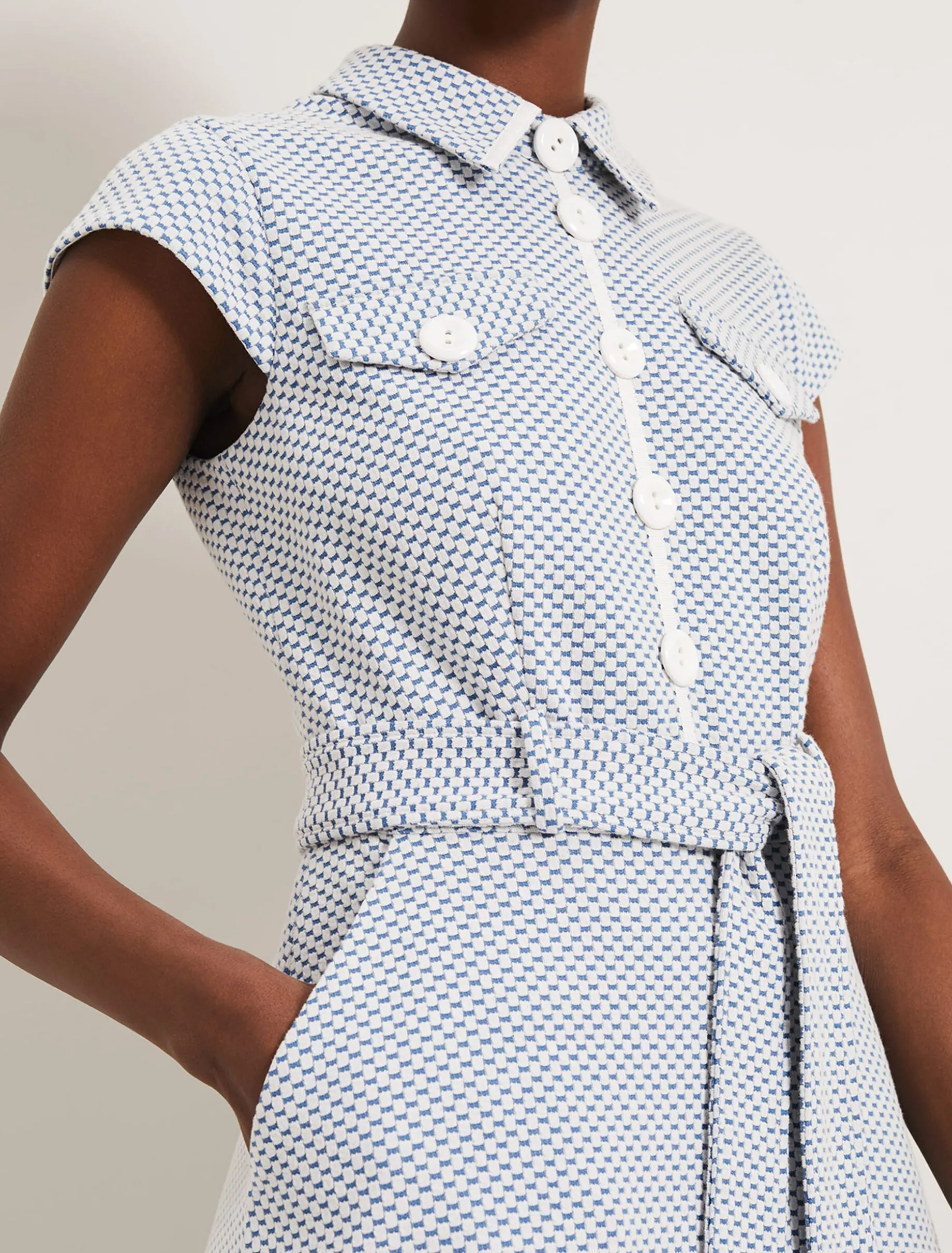 Issie Textured Check Dress