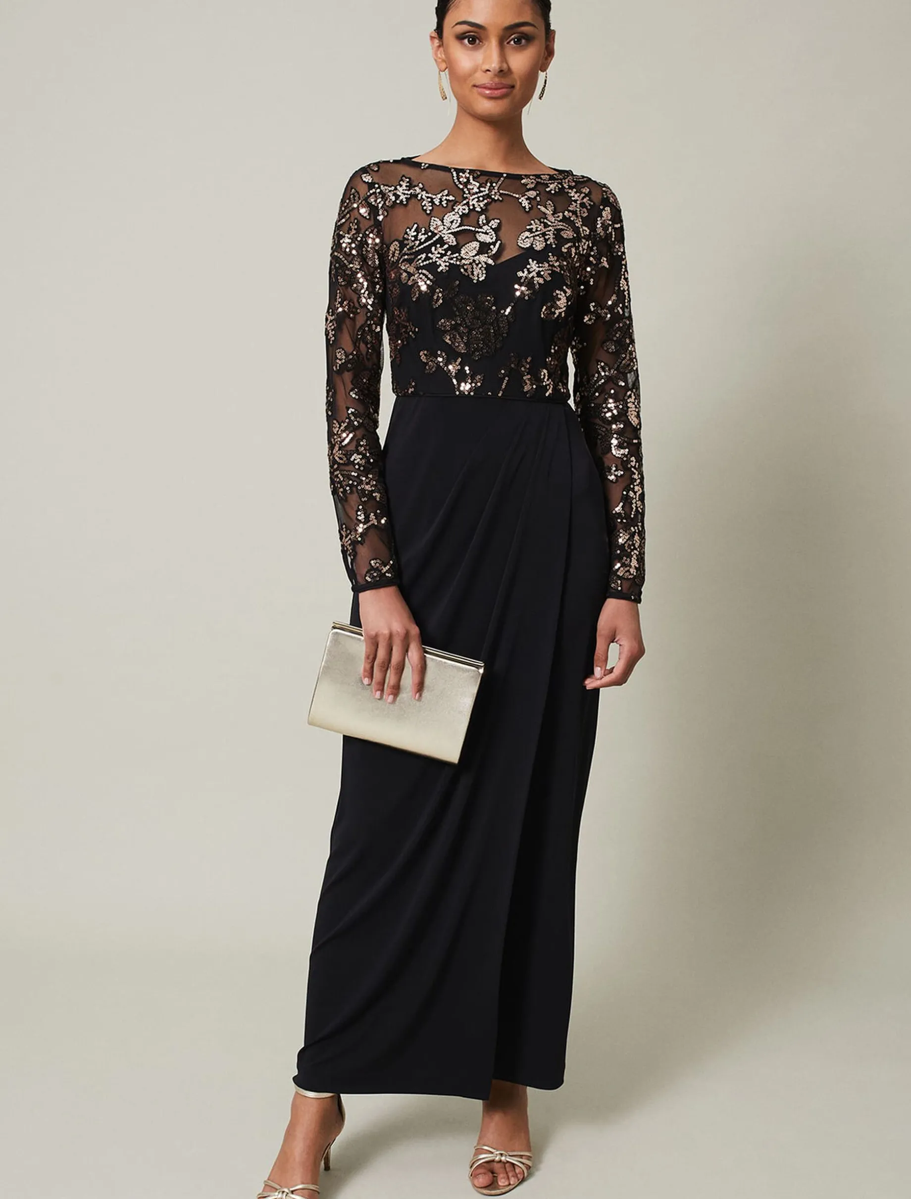 Jacinta Sequin Jersey Maxi Dress