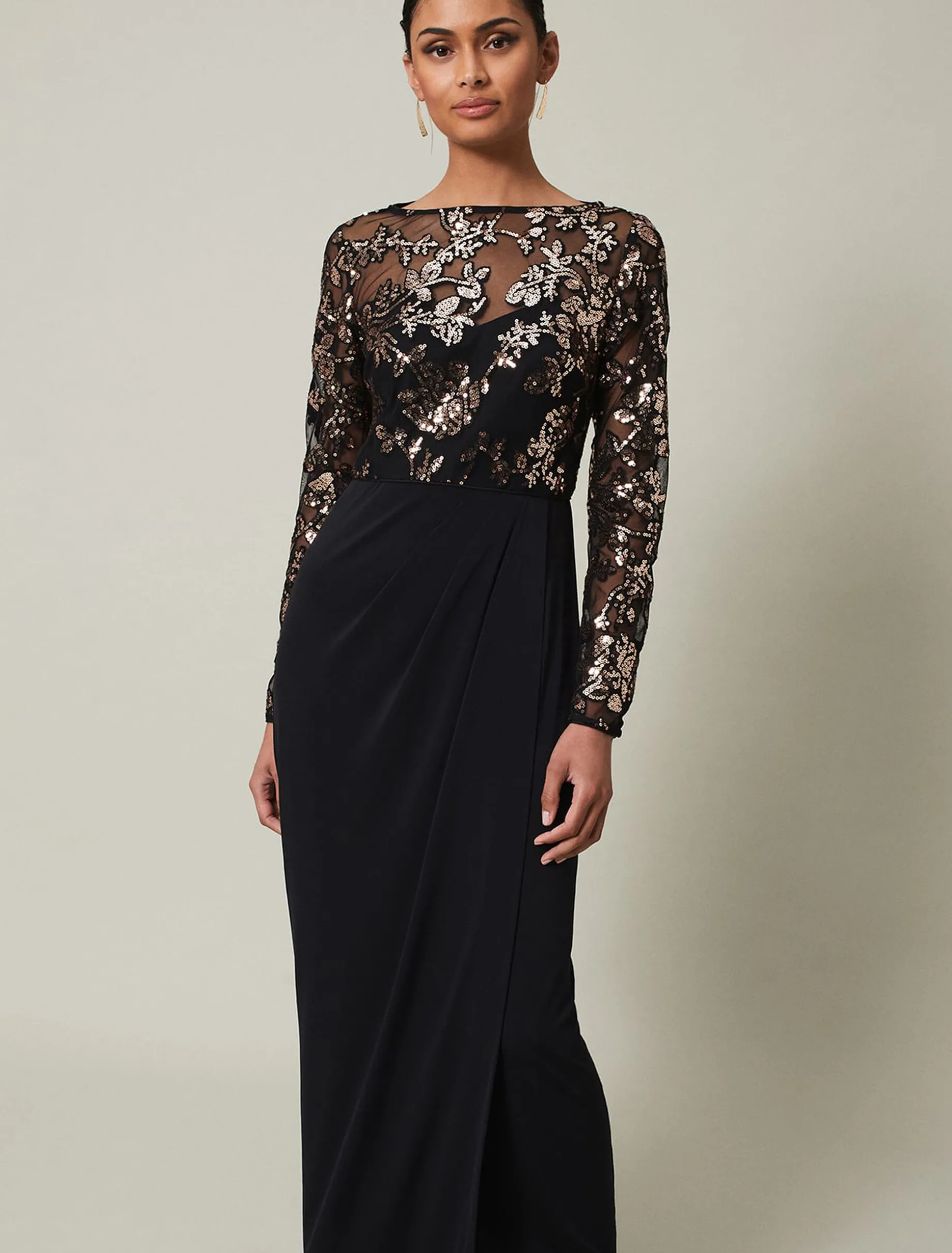 Jacinta Sequin Jersey Maxi Dress