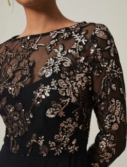 Jacinta Sequin Jersey Maxi Dress