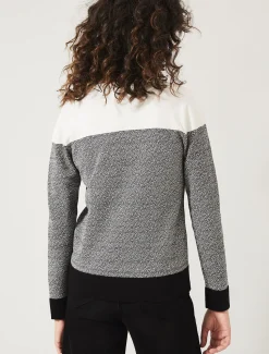 Jaliyah Jacquard Panel Knit Top
