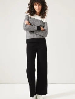 Jaliyah Jacquard Panel Knit Top
