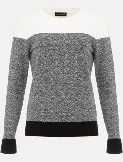 Jaliyah Jacquard Panel Knit Top