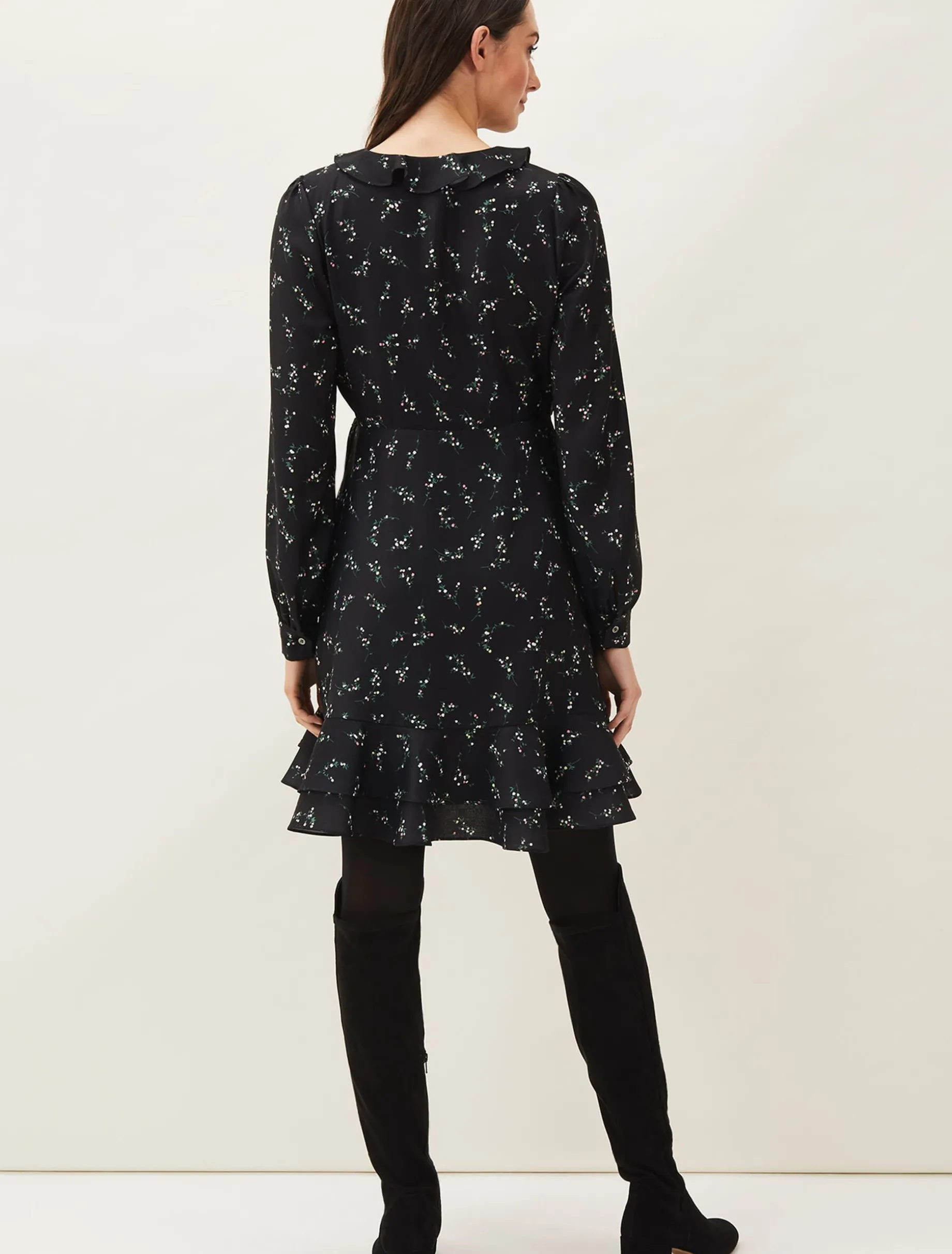 Jamila Ditsy Print Wrap Dress