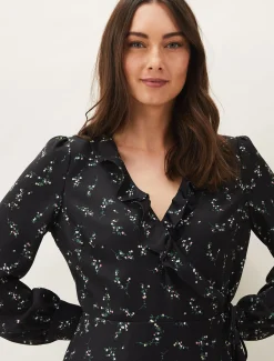 Jamila Ditsy Print Wrap Dress