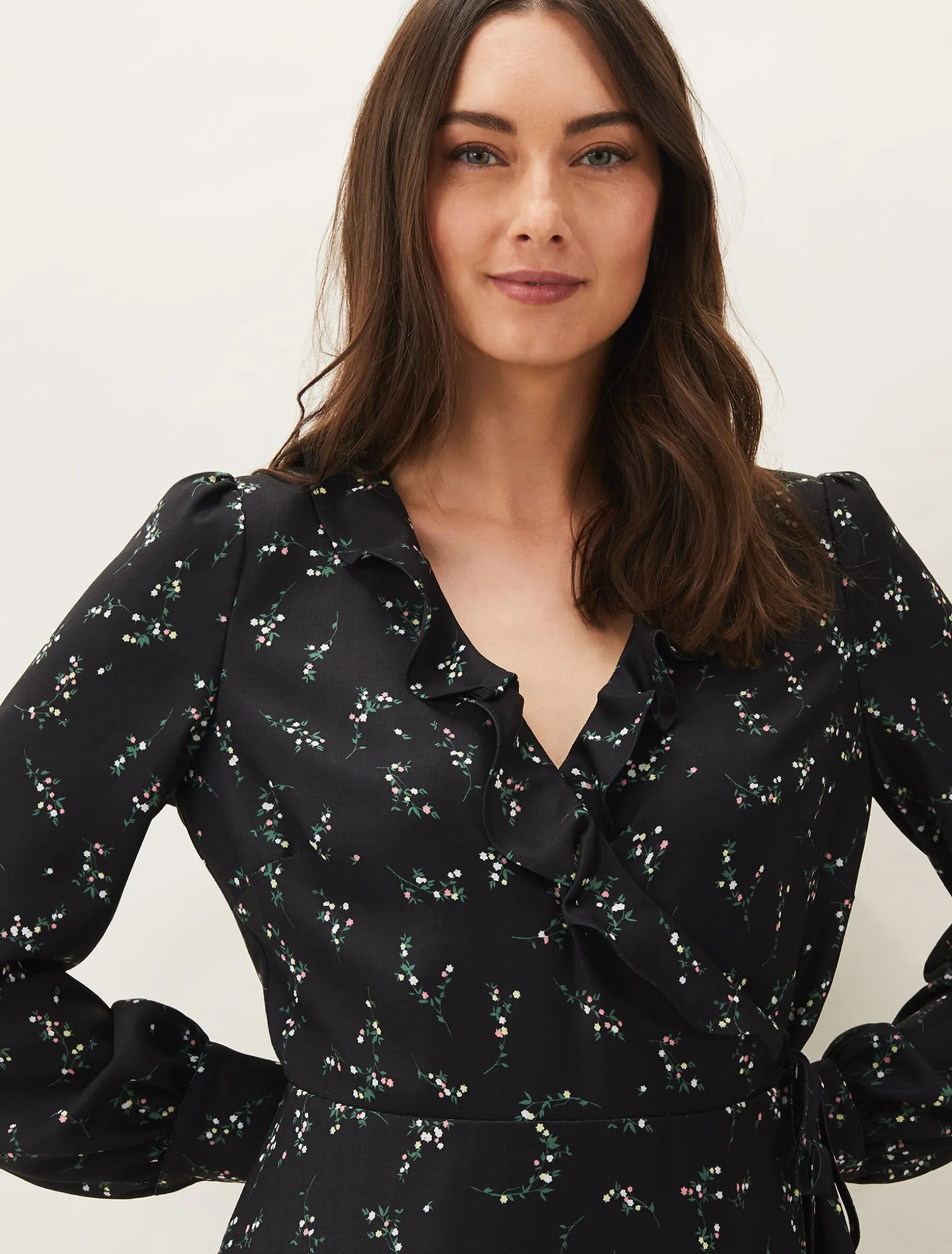 Jamila Ditsy Print Wrap Dress