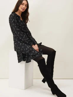 Jamila Ditsy Print Wrap Dress