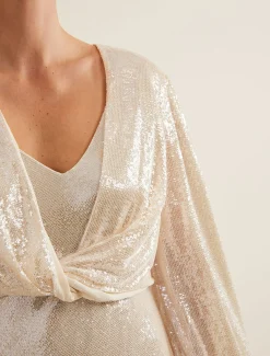 Jamila Sequin Overlay Maxi Dress