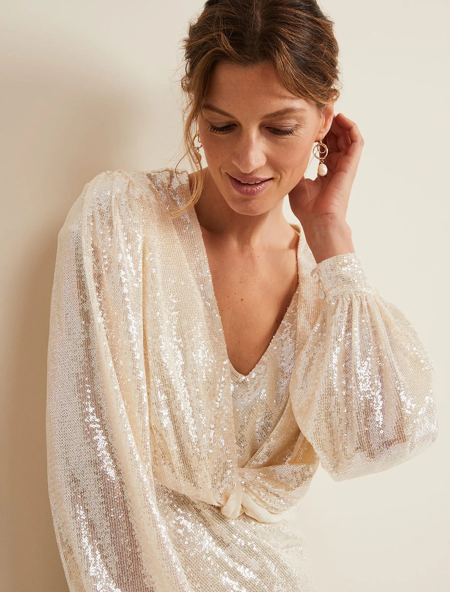 Jamila Sequin Overlay Maxi Dress