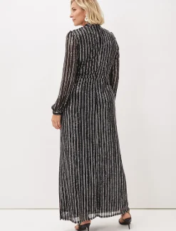 Jaylin Sequin Stripe Maxi Dress