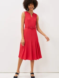 Jayne Belted Panelled Dress