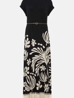 Jeanne Placement Print Jersey Maxi Dress