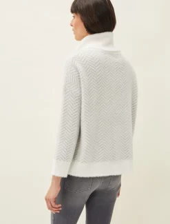 Jess Chevron Jacquard Chunky Jumper