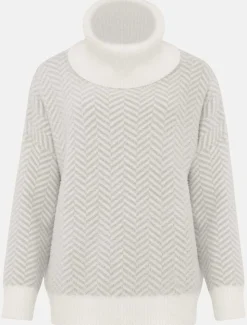 Jess Chevron Jacquard Chunky Jumper