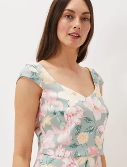 Jessia Floral Scuba Dress