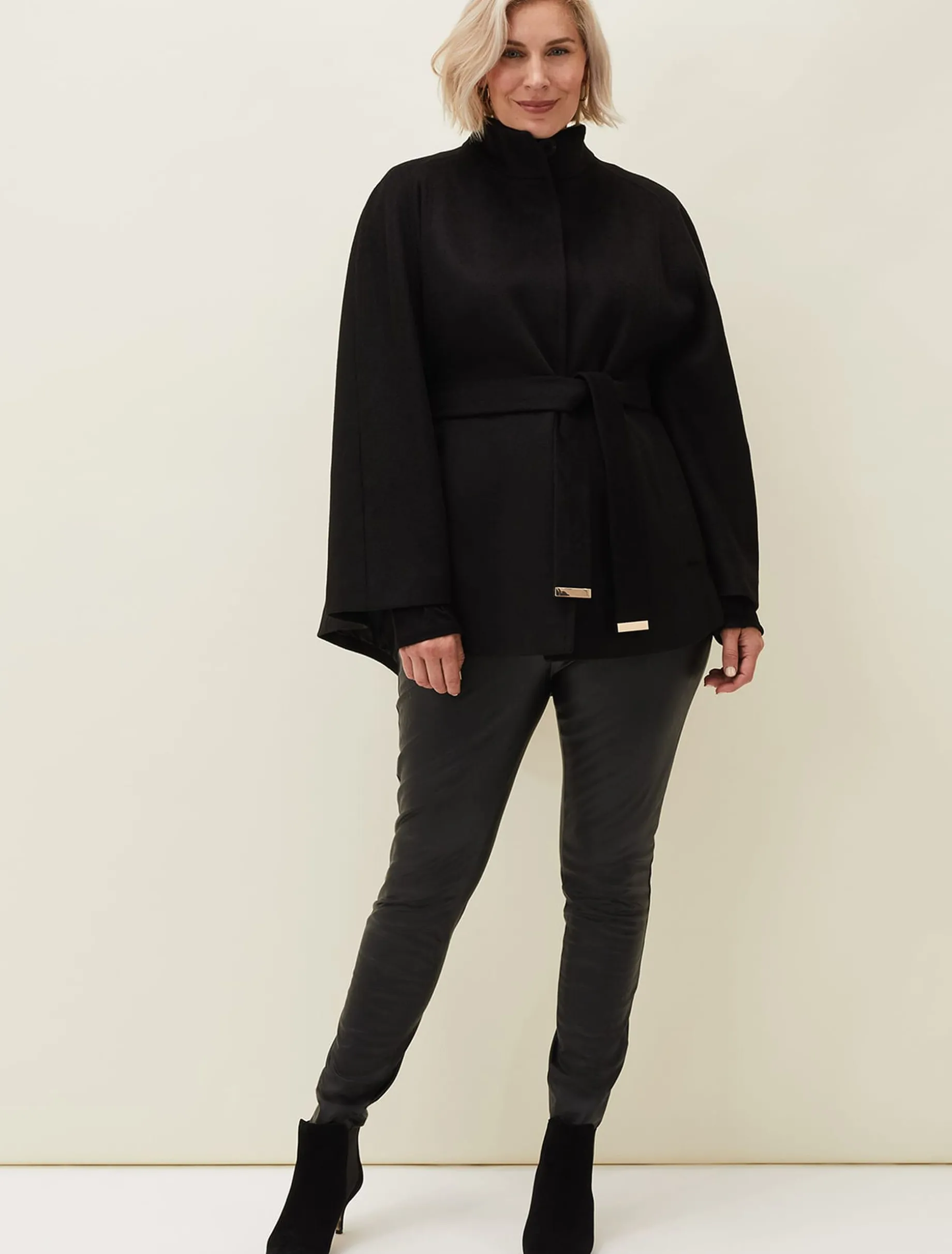 Jodie Wool Blend Cape Coat