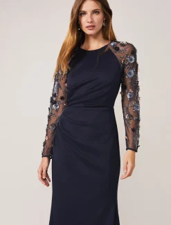 Jody Sequin Sleeve Maxi Dress