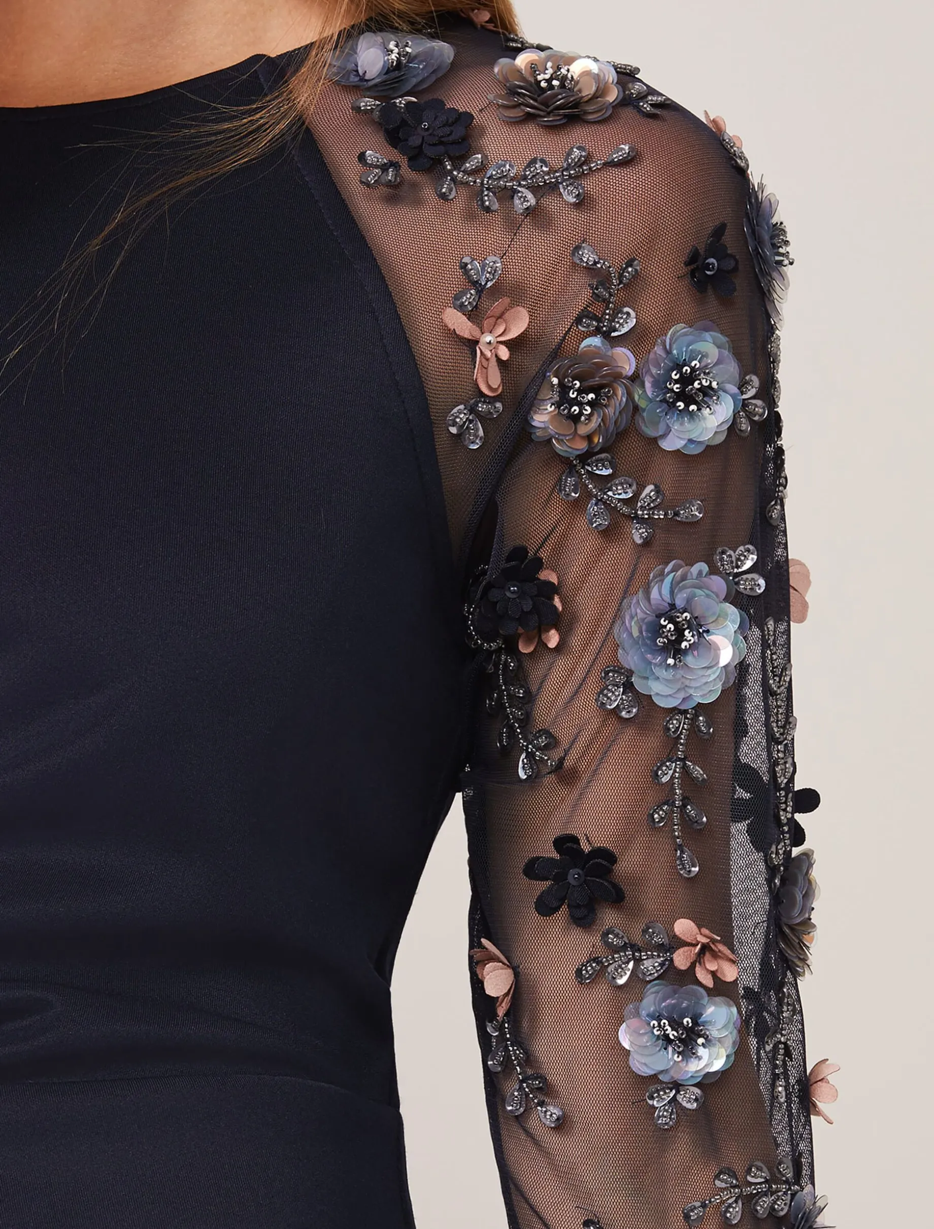 Jody Sequin Sleeve Maxi Dress
