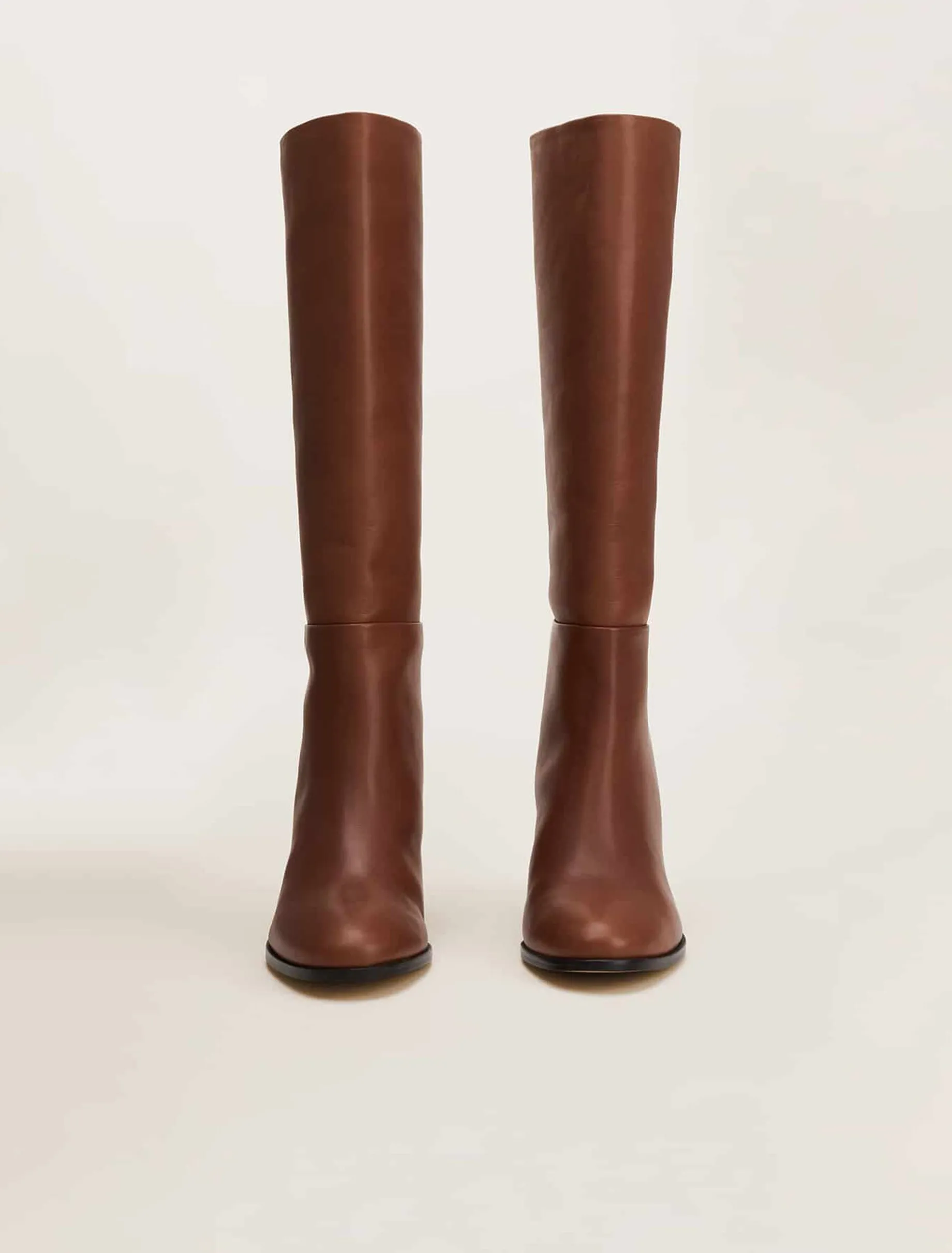 Jordan Leather Long Knee Boots