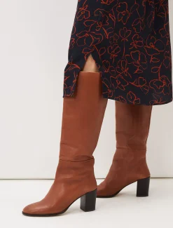 Jordan Leather Long Knee Boots