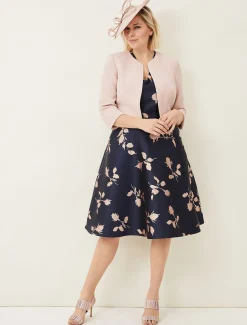 Jordyn Jacquard Fit And Flare Dress