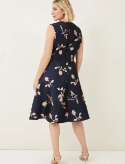 Jordyn Jacquard Fit And Flare Dress