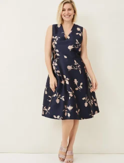 Jordyn Jacquard Fit And Flare Dress