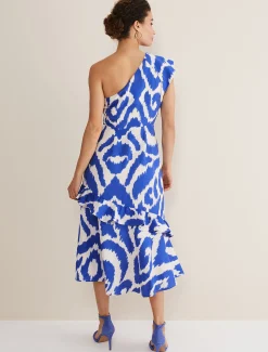 Joy One Shoulder Midi Dress